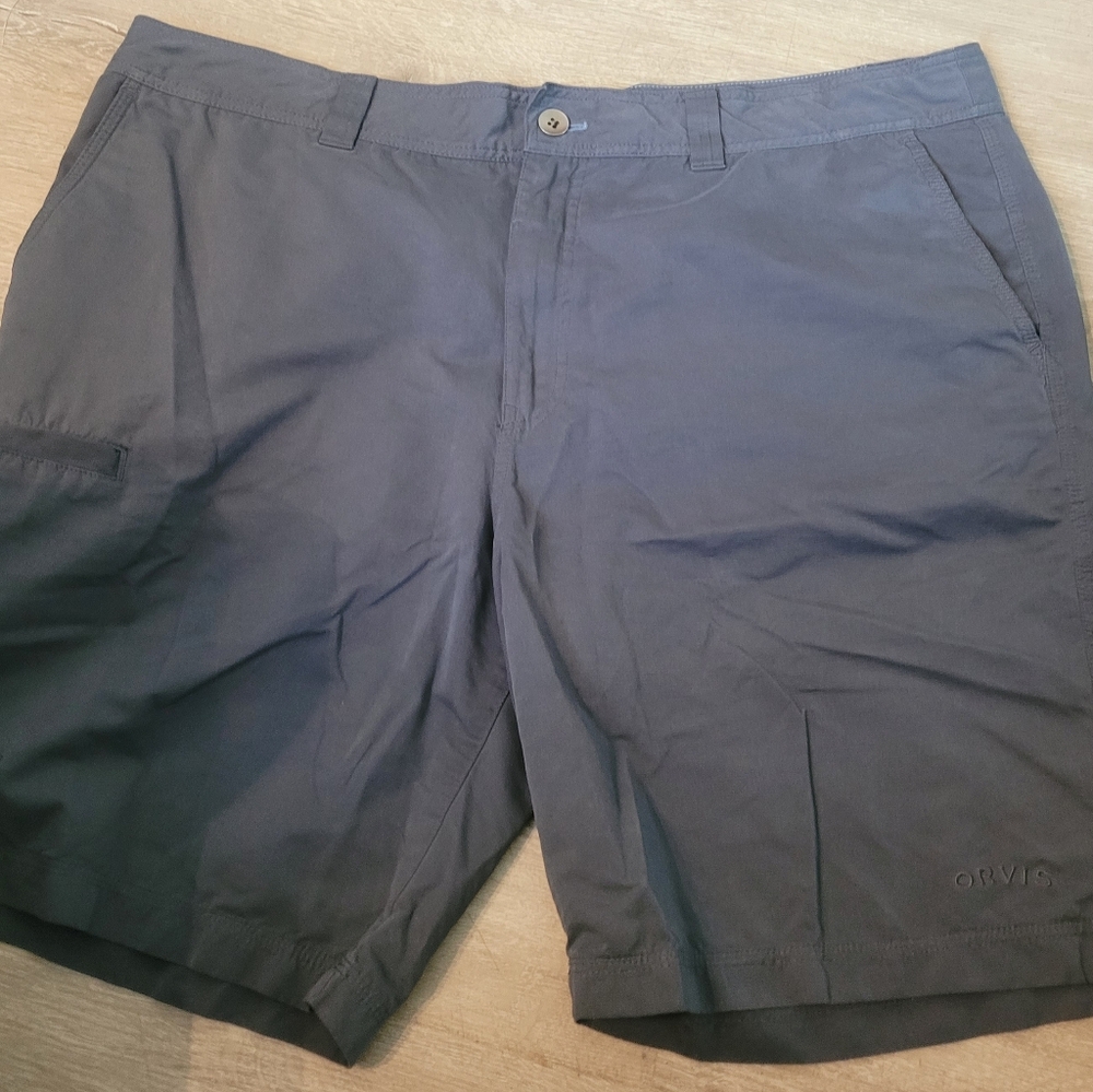 Men's Orvis Castaway Cargo Fishing Hiking Shorts Size 42 Blue